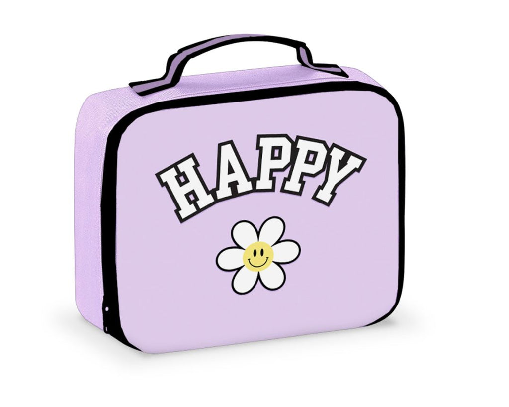 Purple Happy Insulated Lunch Box Accessories Top Trenz 