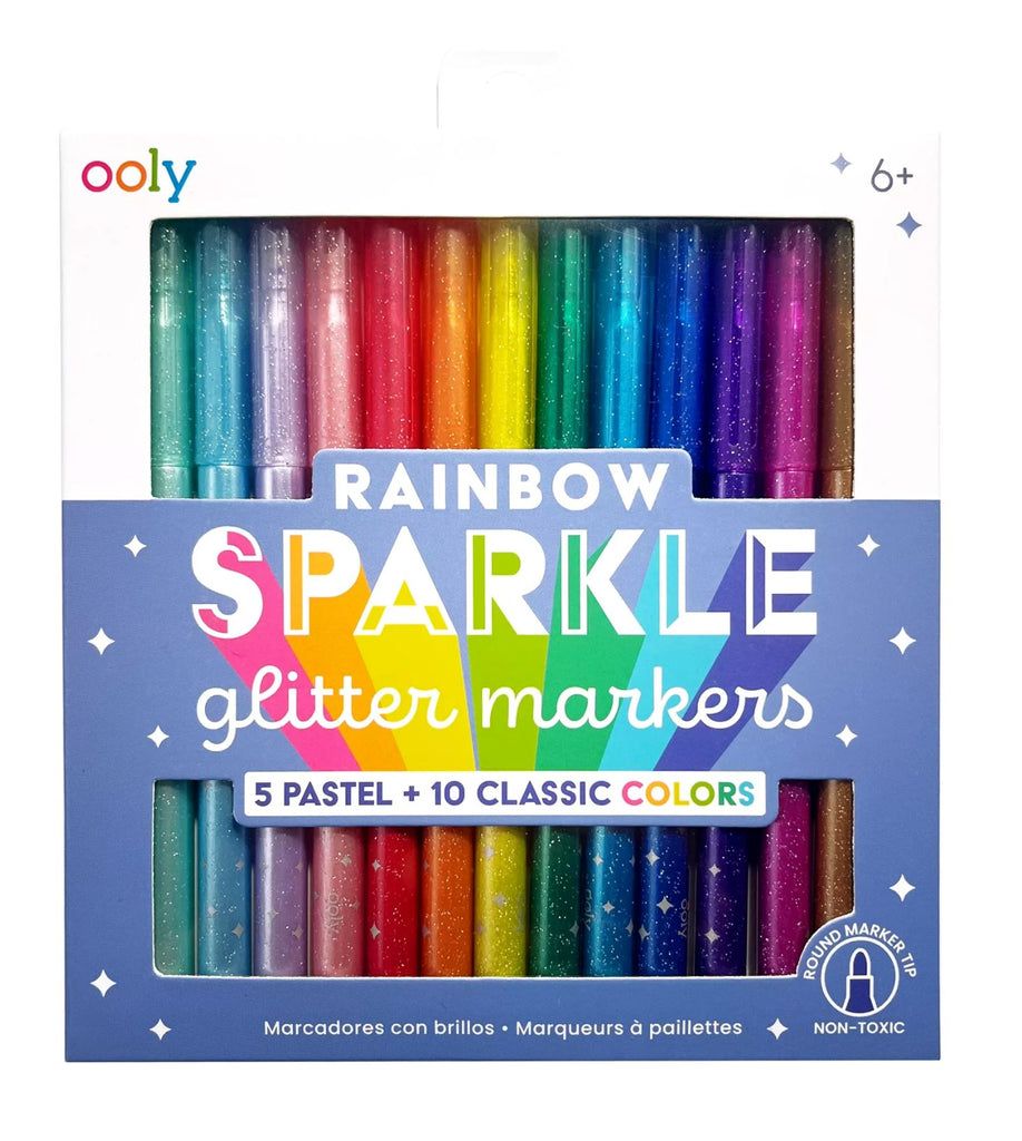 Rainbow Sparkle Glitter Markers color markers OOLY 