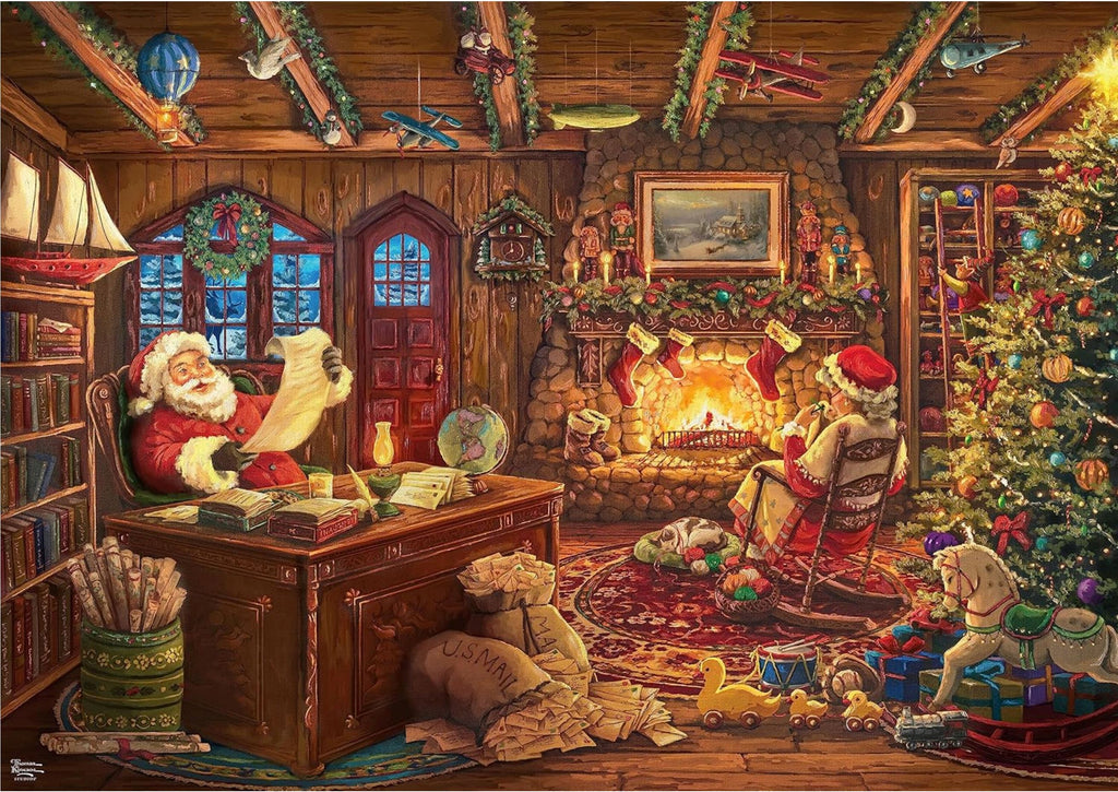 Santa Checking His List - 1000-Piece Jigsaw Puzzle Puzzle Swoop 