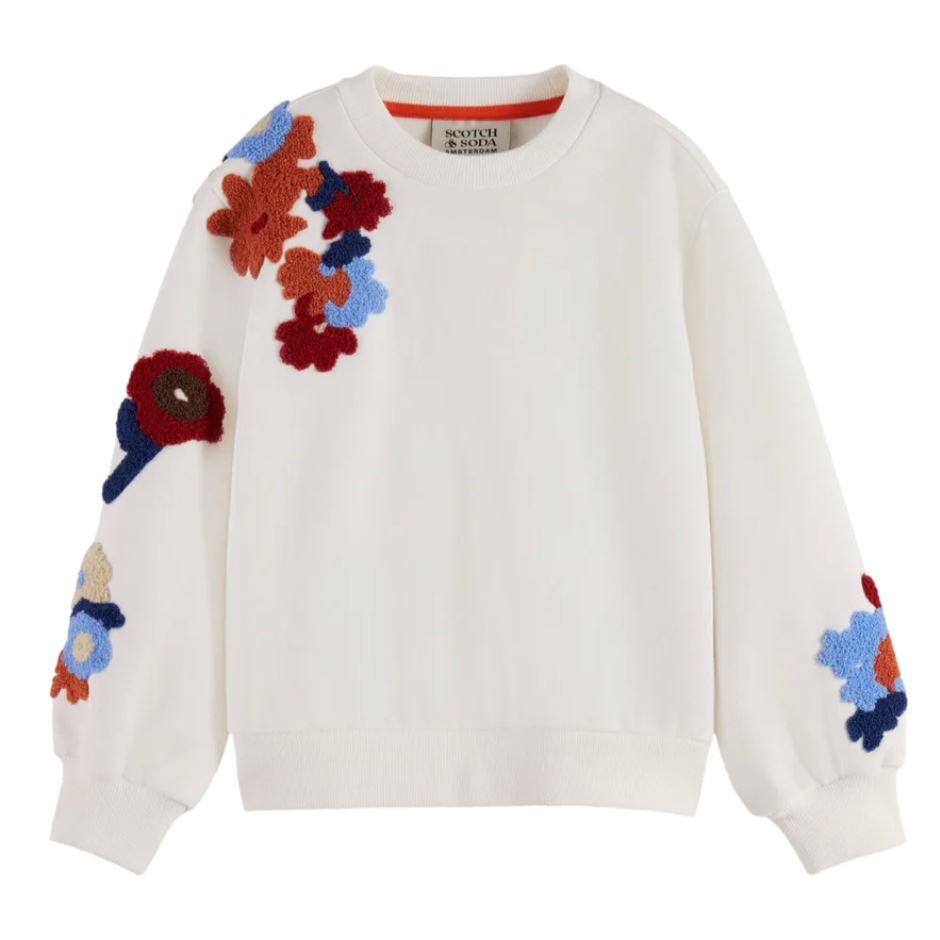 Scotch & Soda Floral Embroidered Crewneck Sweatshirt sweatshirt Scotch & Soda 