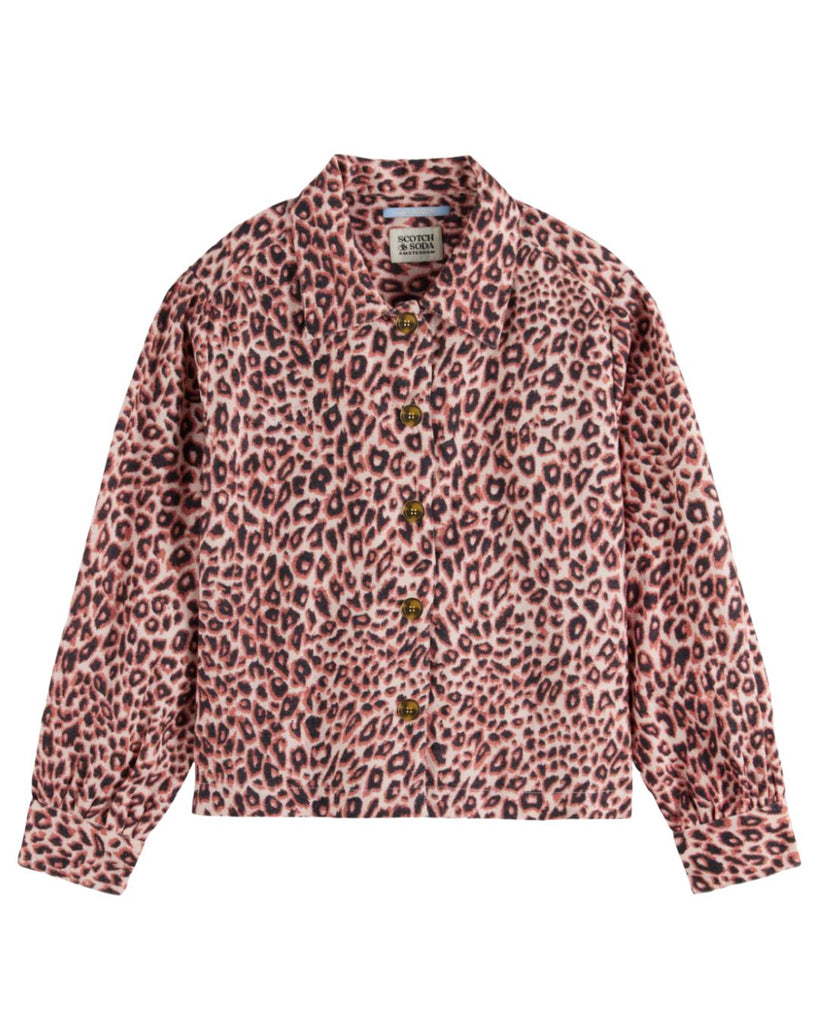 Scotch & Soda Lightweight Leopard Flannel Shirt Tops Scotch & Soda 