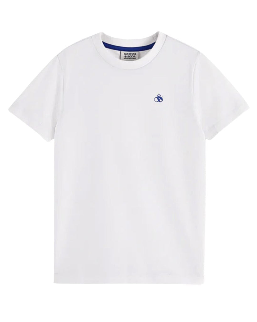 Scotch & Soda Logo White T-Shirt Tops Scotch & Soda 