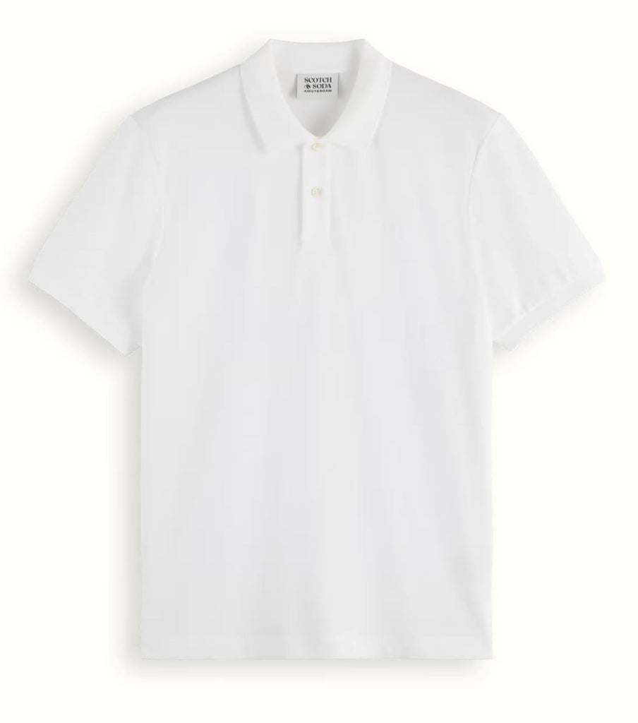 Scotch & Soda Short-Sleeved Pique Polo Tops Scotch & Soda 