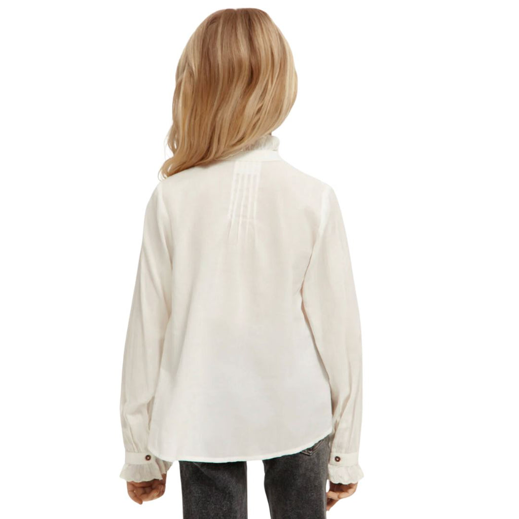 Scotch & Soda Soft White Long Sleeve Shirt Tops Scotch & Soda 