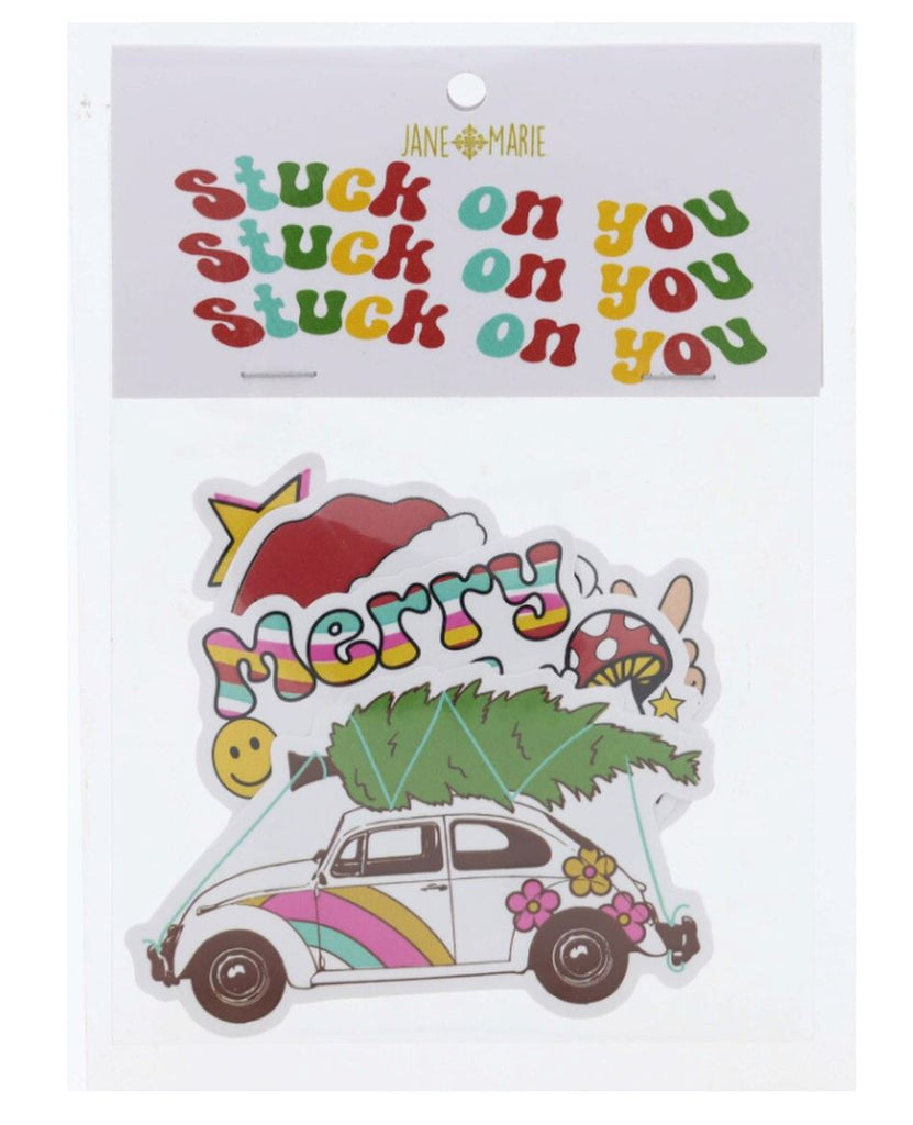 Set of 4 Stickers Groovy Christmas Sticker Jane Marie 