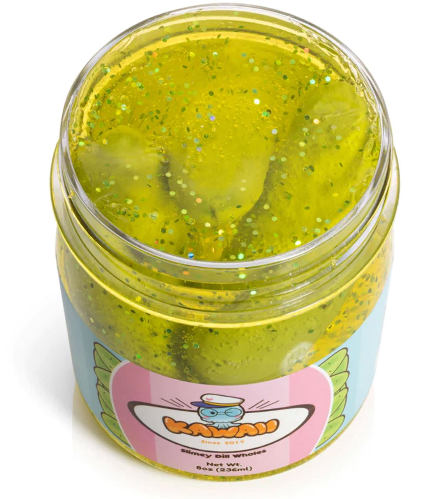 Shimmery Pickle Clear Slime Slime Kawaii Slime Company 