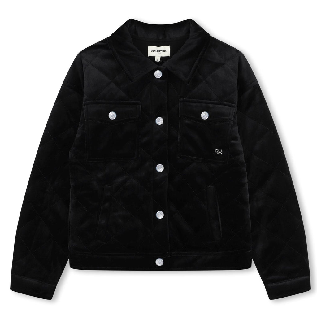 Sonia Rykiel Quilted Black Velvet Jacket Jackets & Coats Sonia Rykiel 