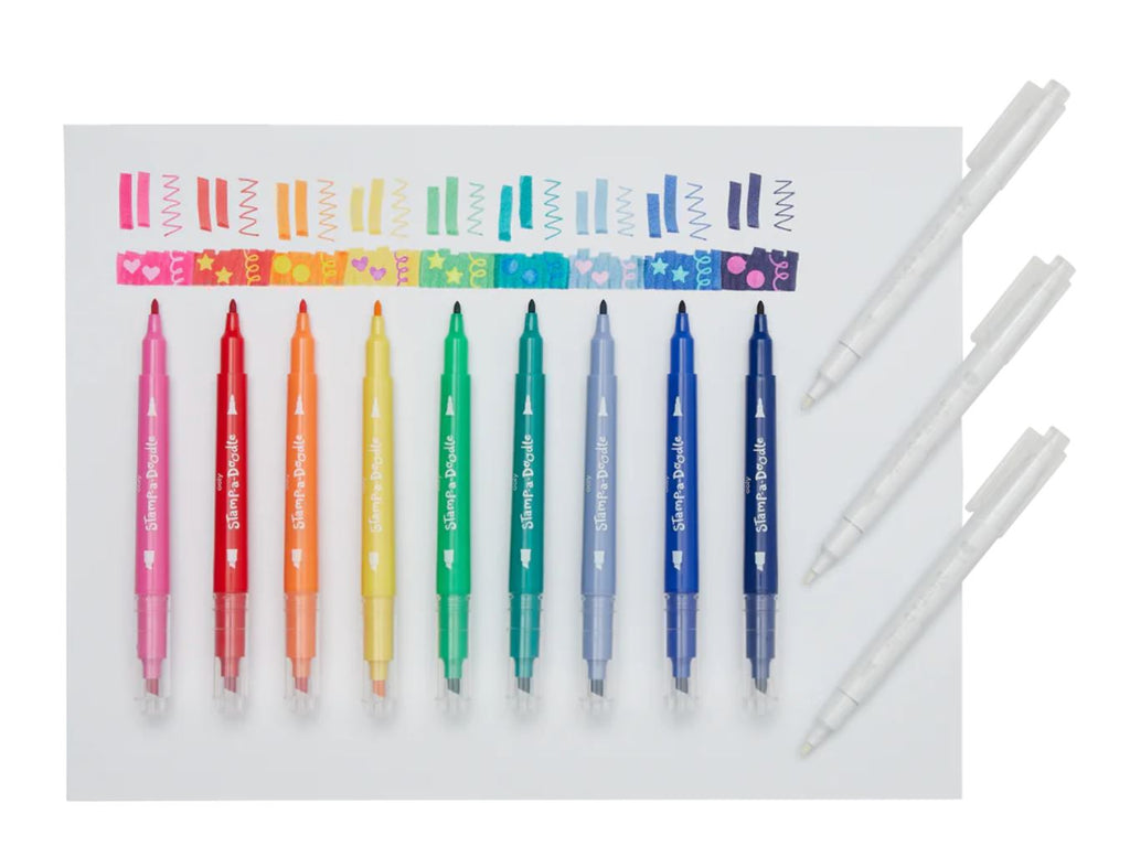 Stamp-A-Doodle Double-Ended Markers - Set of 12 markers OOLY 