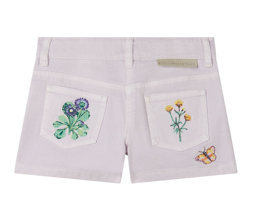 Stella McCartney Kids Flowers Embroidered Shorts Shorts Stella McCartney Kids 