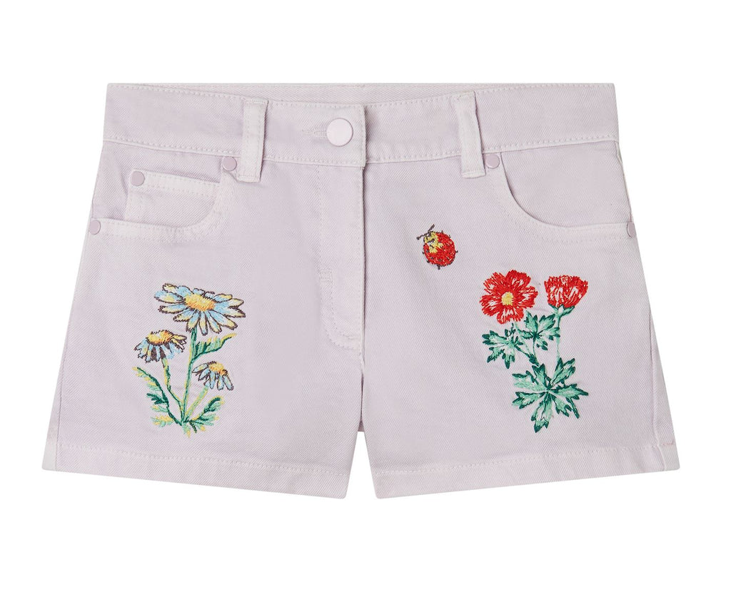 Stella McCartney Kids Flowers Embroidered Shorts Shorts Stella McCartney Kids 