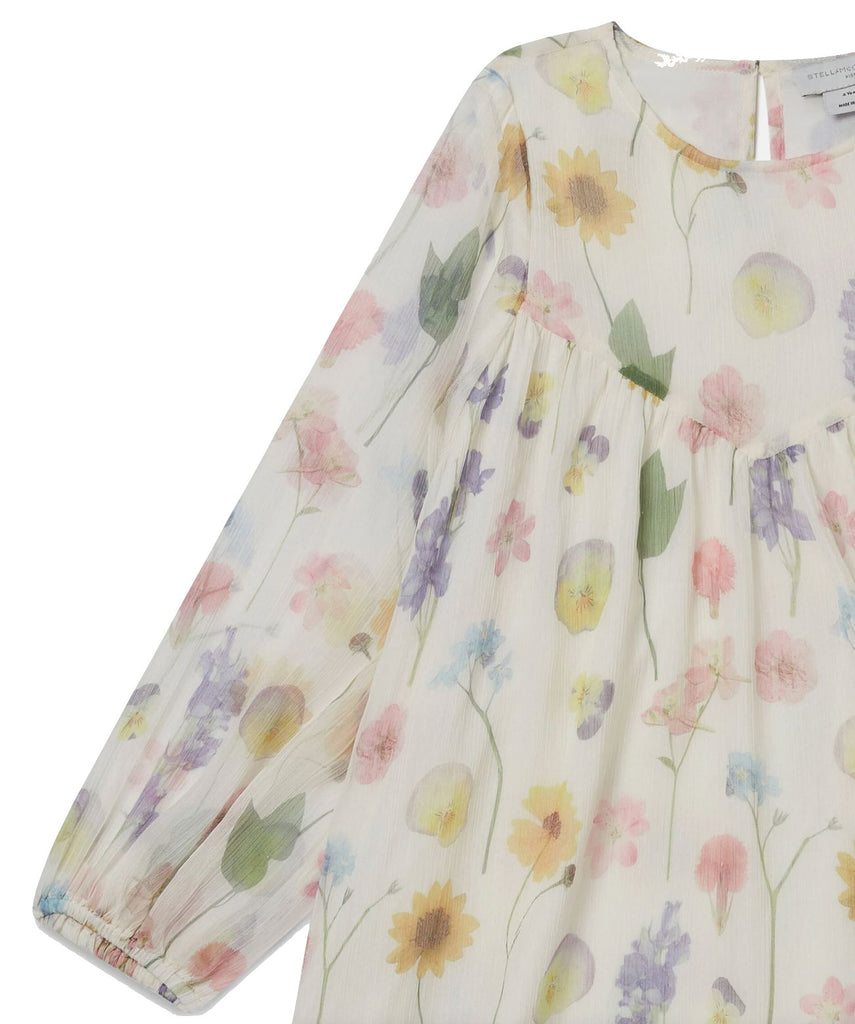 Stella McCartney Kids Georgette Flower Print Dress Dress Stella McCartney Kids 