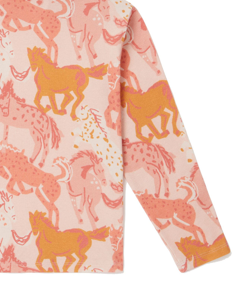 Stella McCartney Kids Horse Print Turtleneck Top Tops Stella McCartney Kids 