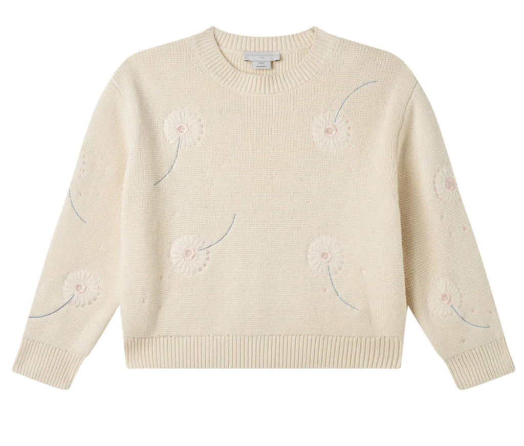 Stella McCartney Kids Knit Sweater With Embroidered Dandelions sweater Stella McCartney Kids 