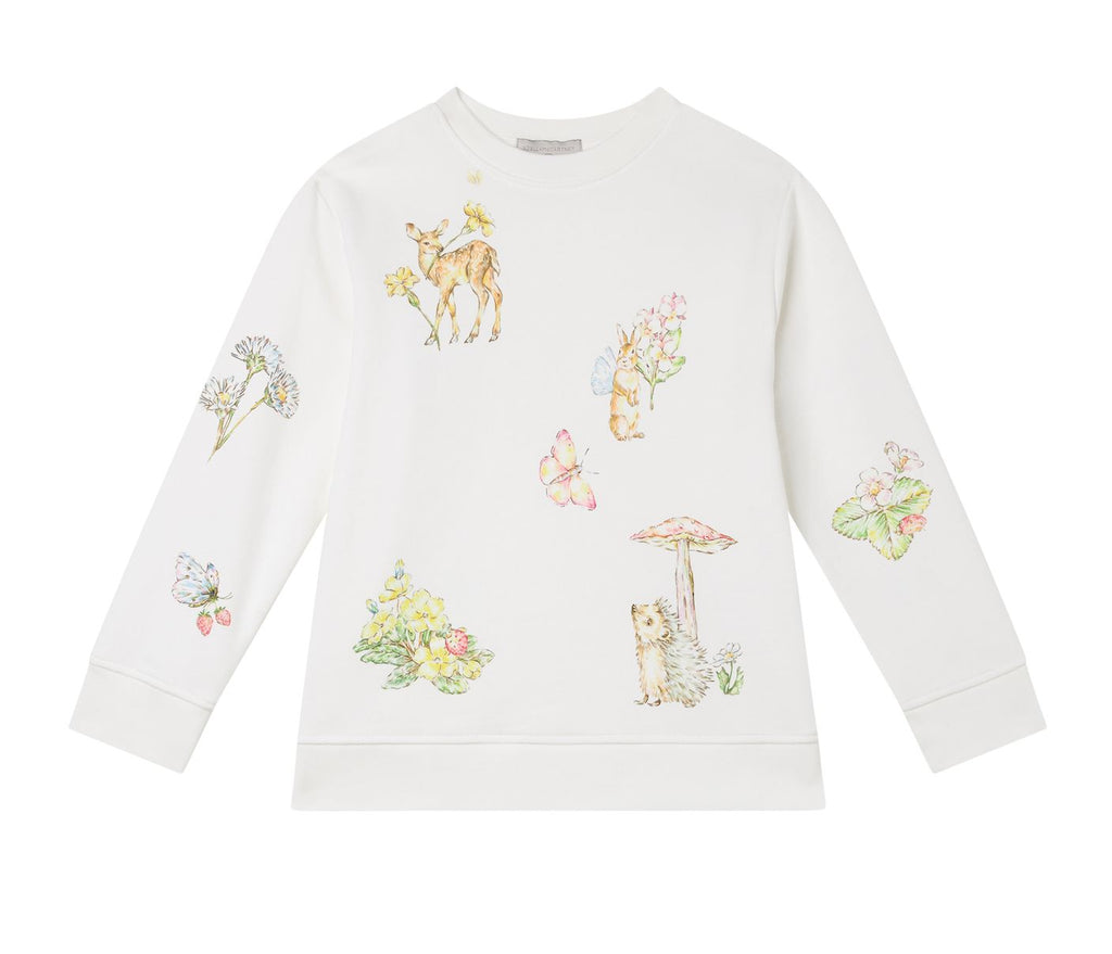 Stella McCartney Kids Nature Printed Sweatshirt Tops Stella McCartney Kids 