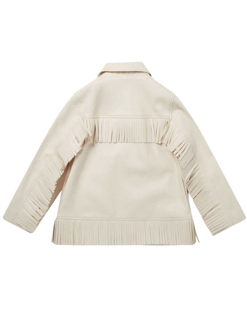 Stella McCartney Kids Western Fringe Jacket In Cream Jackets & Coats Stella McCartney Kids 