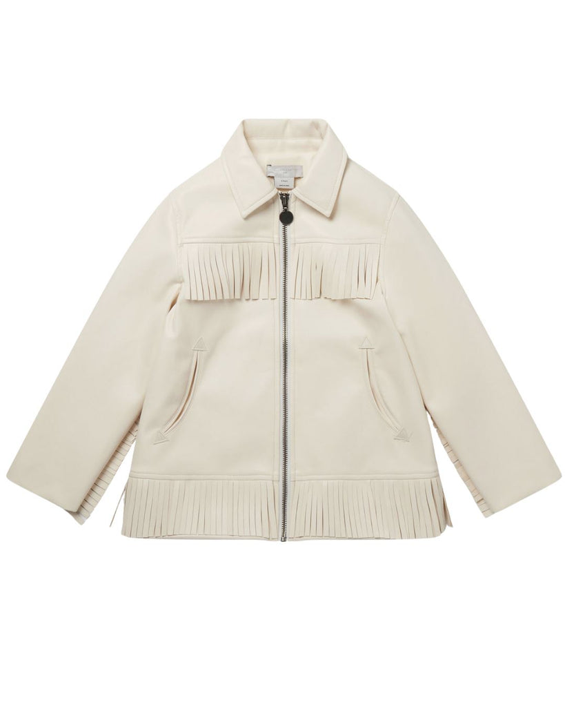 Stella McCartney Kids Western Fringe Jacket In Cream Jackets & Coats Stella McCartney Kids 