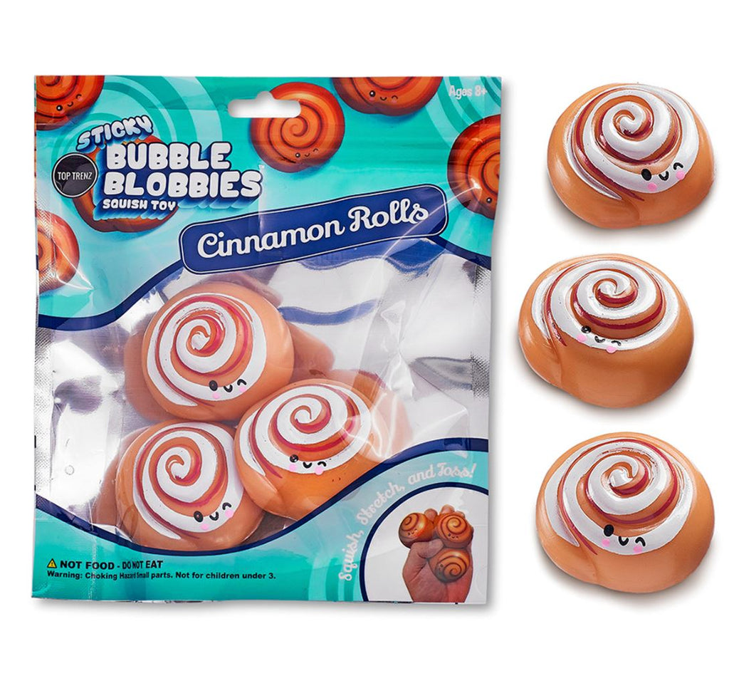 Sticky Bubble Blobbies - Cinnamon Roll Toys Top Trenz 