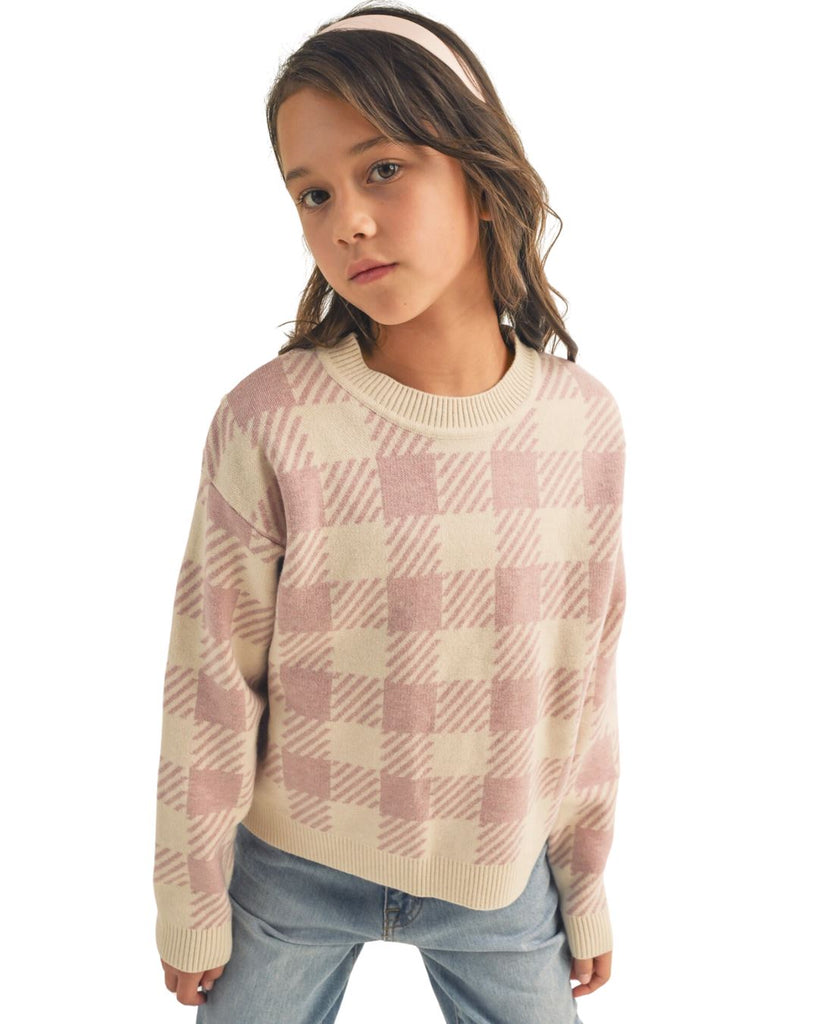 Striped Check Pullover sweater Heart and Arrow 