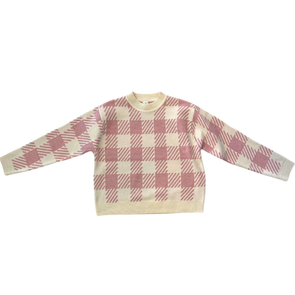 Striped Check Pullover sweater Heart and Arrow 