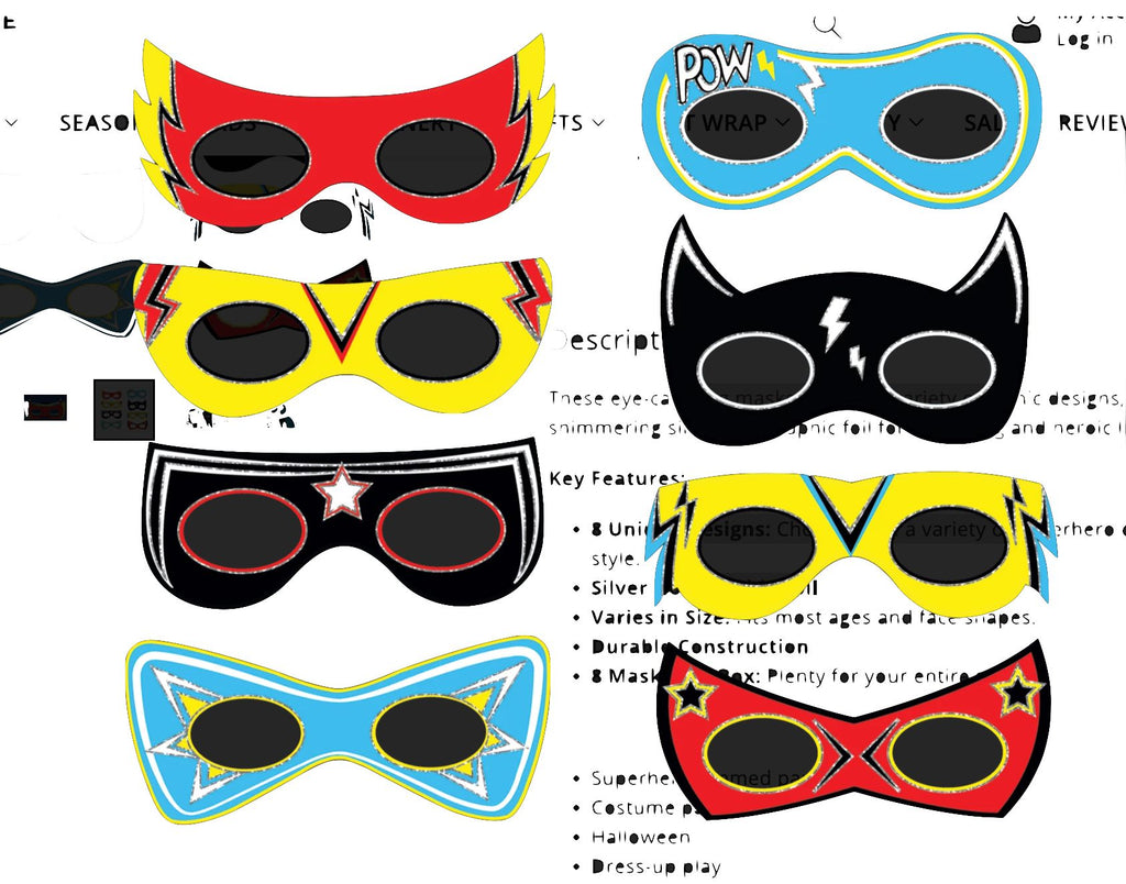 Super Hero Masks Party Supplies Party Partners 