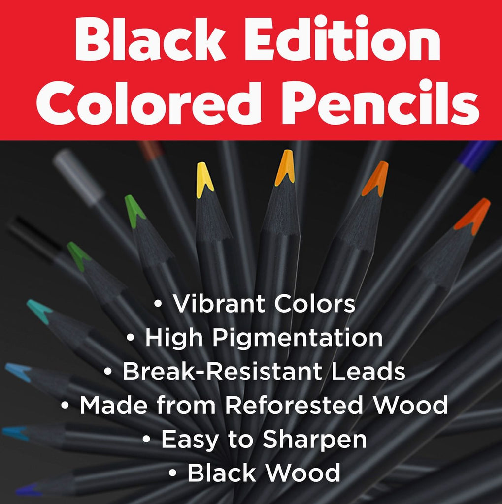 Super Soft Black Edition Colored Pencils (Gift Tin of 12) Color Pencils Faber Castell 