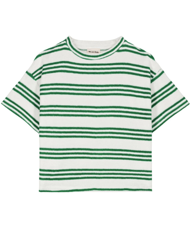 Terry Green Sporty Stripes Tee Tops We Are Kids 