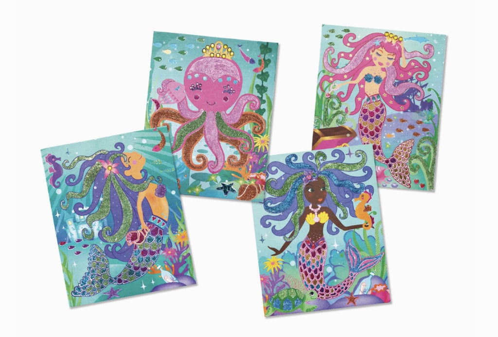 Totally Mermaids Glitter & Foil Art Set Arts & Crafts BOX CANDIY 