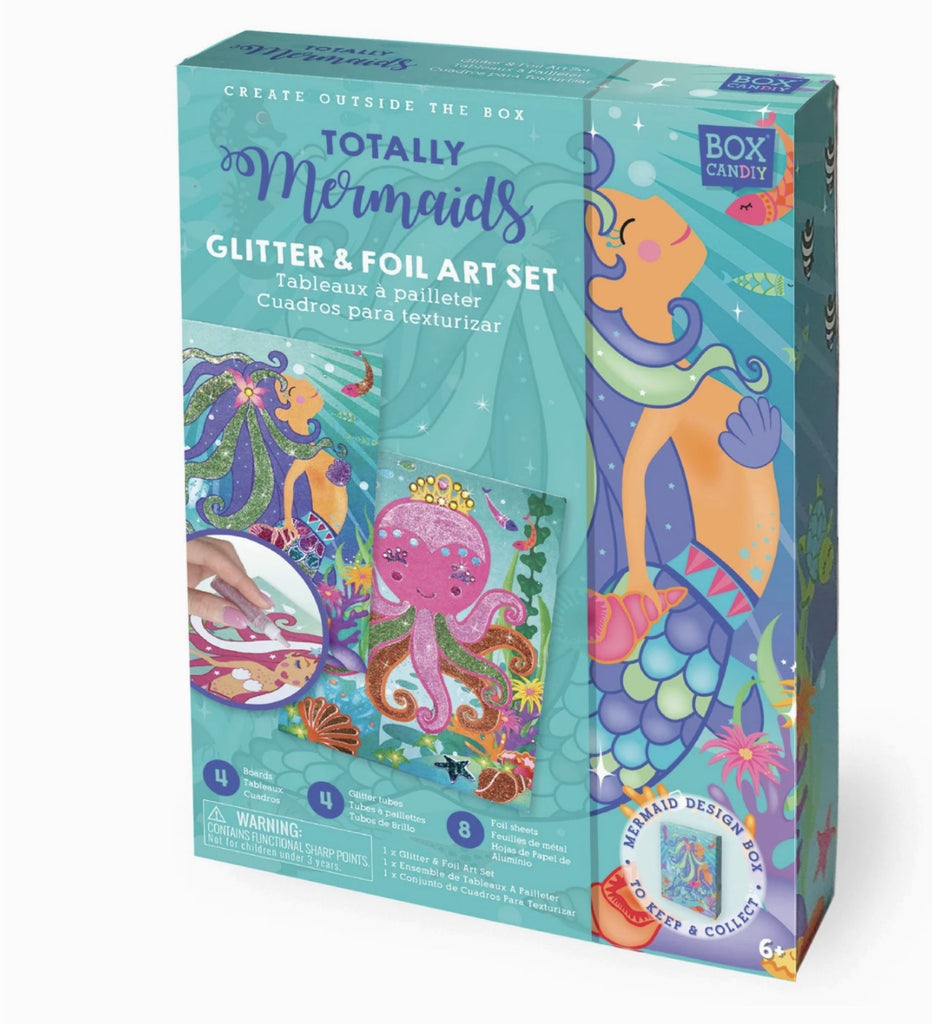 Totally Mermaids Glitter & Foil Art Set Arts & Crafts BOX CANDIY 