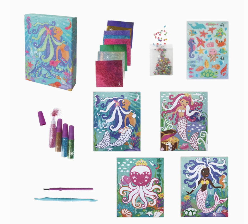 Totally Mermaids Glitter & Foil Art Set Arts & Crafts BOX CANDIY 