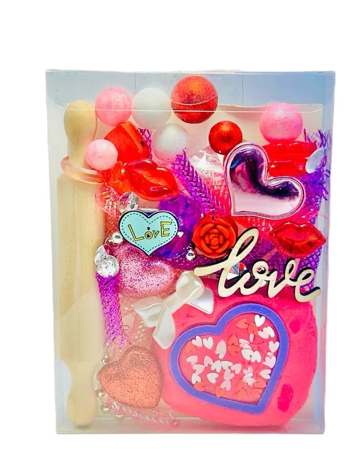 Valentines Mini Sensory Kit Toys Decorated Dough 