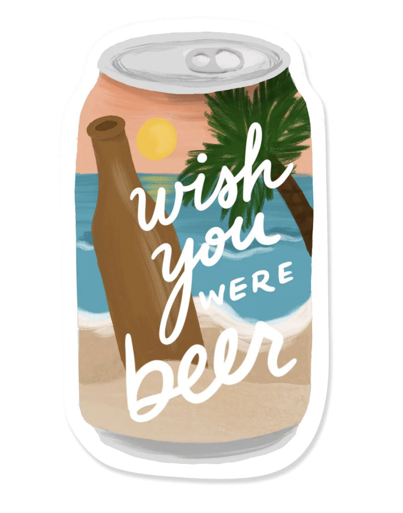 Wish You Were Beer Sticker stickers Slightly Stationery 