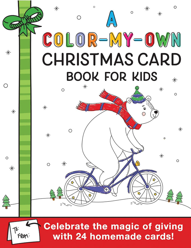 A Color My Own Christmas Card Book for Kids book Sourcebooks 