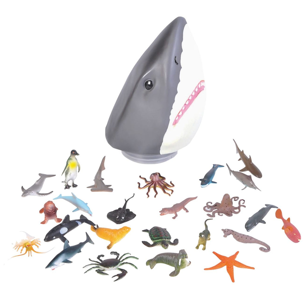 Aquatic Animal Set with Shark Head Case Toys La Luna Bella 