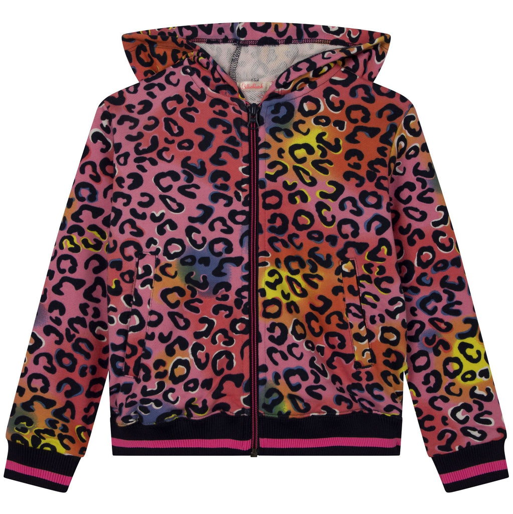 Billieblush Leopard Zip Hoodie sweatshirt Billieblush 