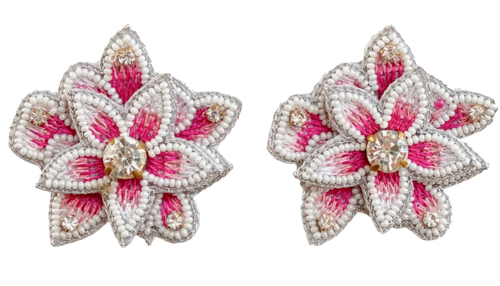 Dahlia Flower Earrings Accessories Gaby & Grace 