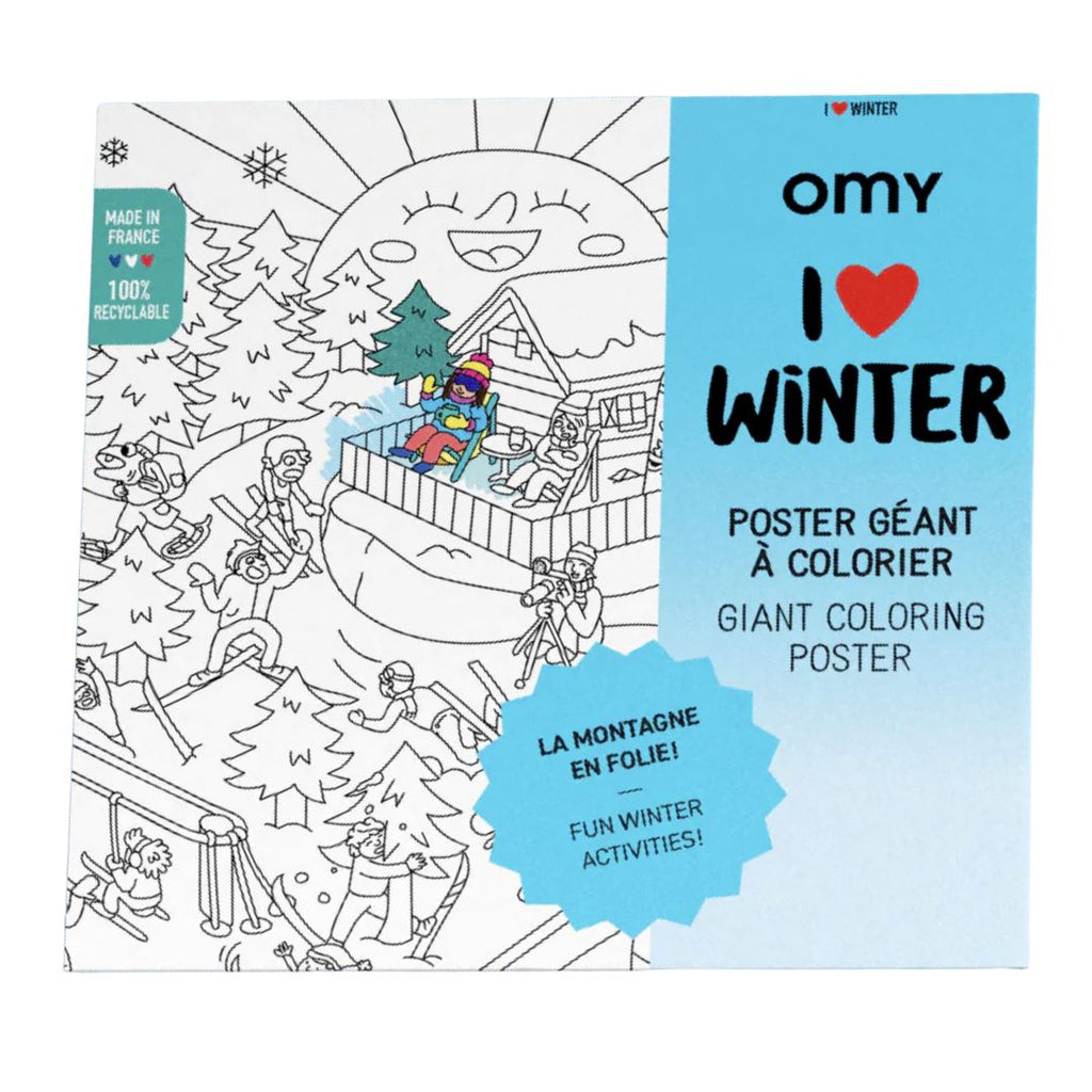 I Love Winter Giant Poster Coloring Poster omy 