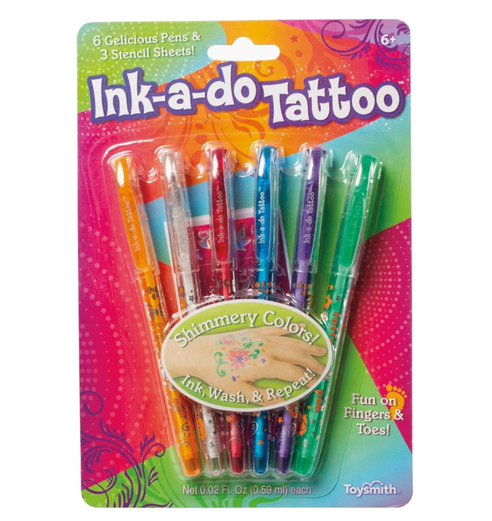 Ink-a-Do Tattoo Pens - Set of 6 Arts & Crafts Toysmith 