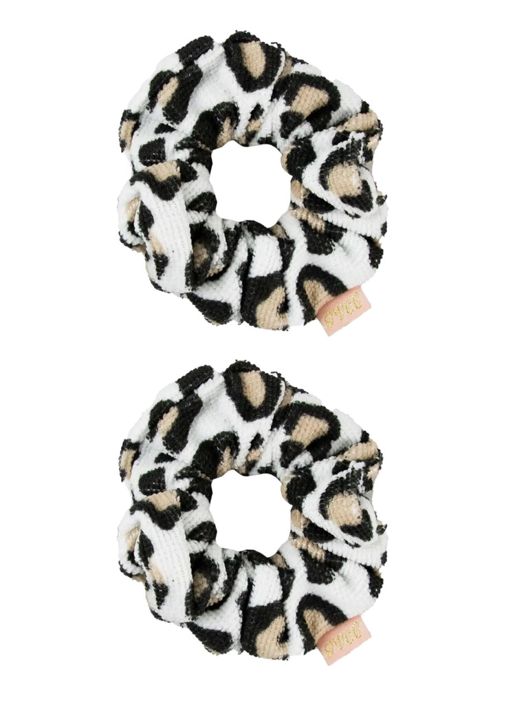 Leopard Print Microfibre Hair Scrunchies Beauty The Vintage Cosmetic Company 