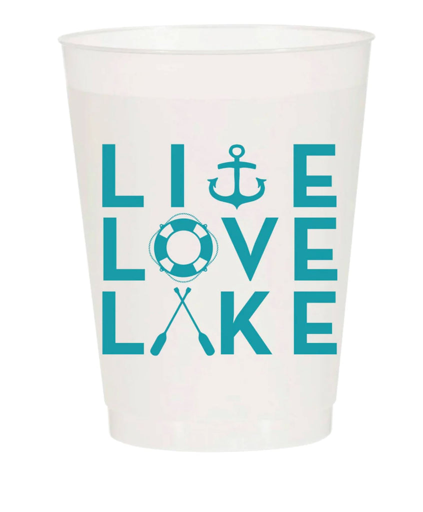 Live Love Lake Reusable Nautical Cups- Set of 10 Cups Sip Hip Hooray 