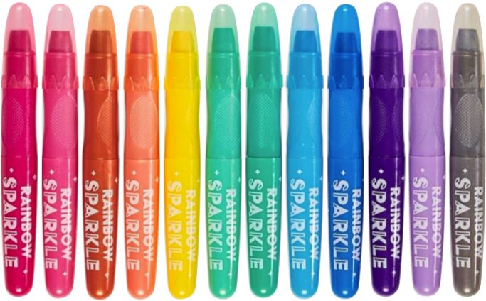 Rainbow Sparkle Watercolor Gel Crayons Fun! Swoop 