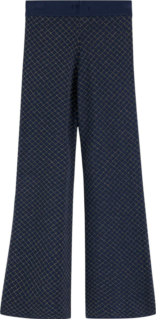 Scotch Shrunk Knitted Flare Pant with Gold Check Pants Scotch Shrunk 