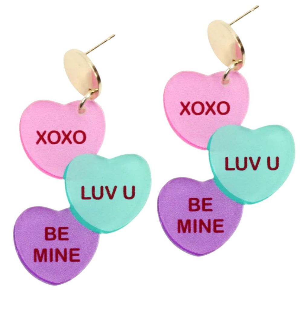 The Candy Hearts Earrings Accessories Bourbon and Boweties 